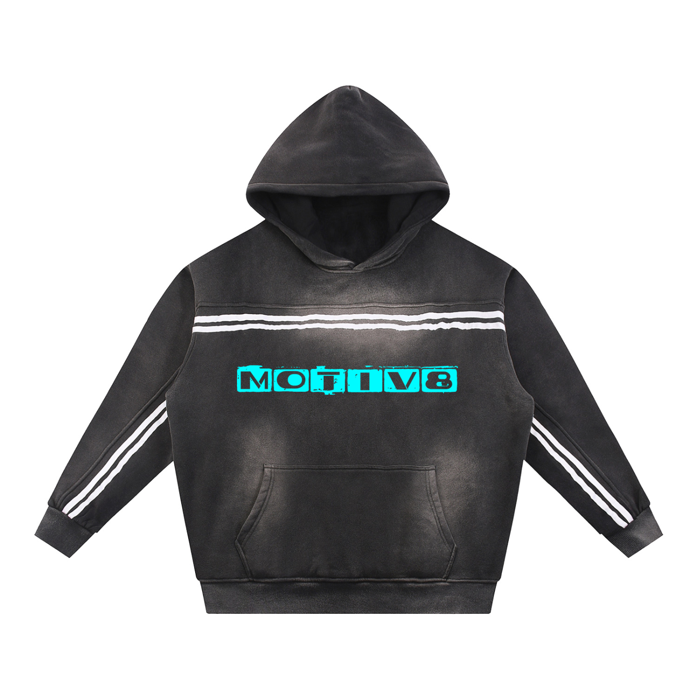 MOTIV8 - Sun Fade Contrast Tape Fleece Hoodie