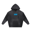 988 - Vintage Washed Frayed Fleece Hoodie