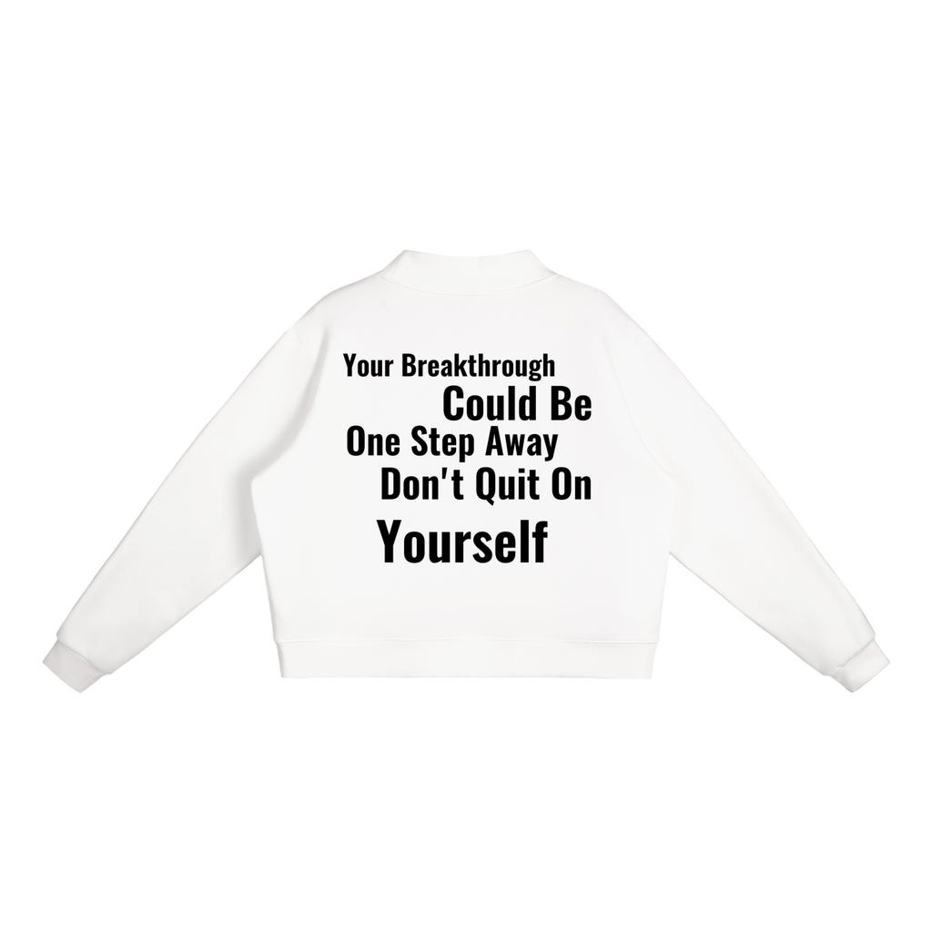 Essential Fleece Mock-Neck Crew Sweatshirt