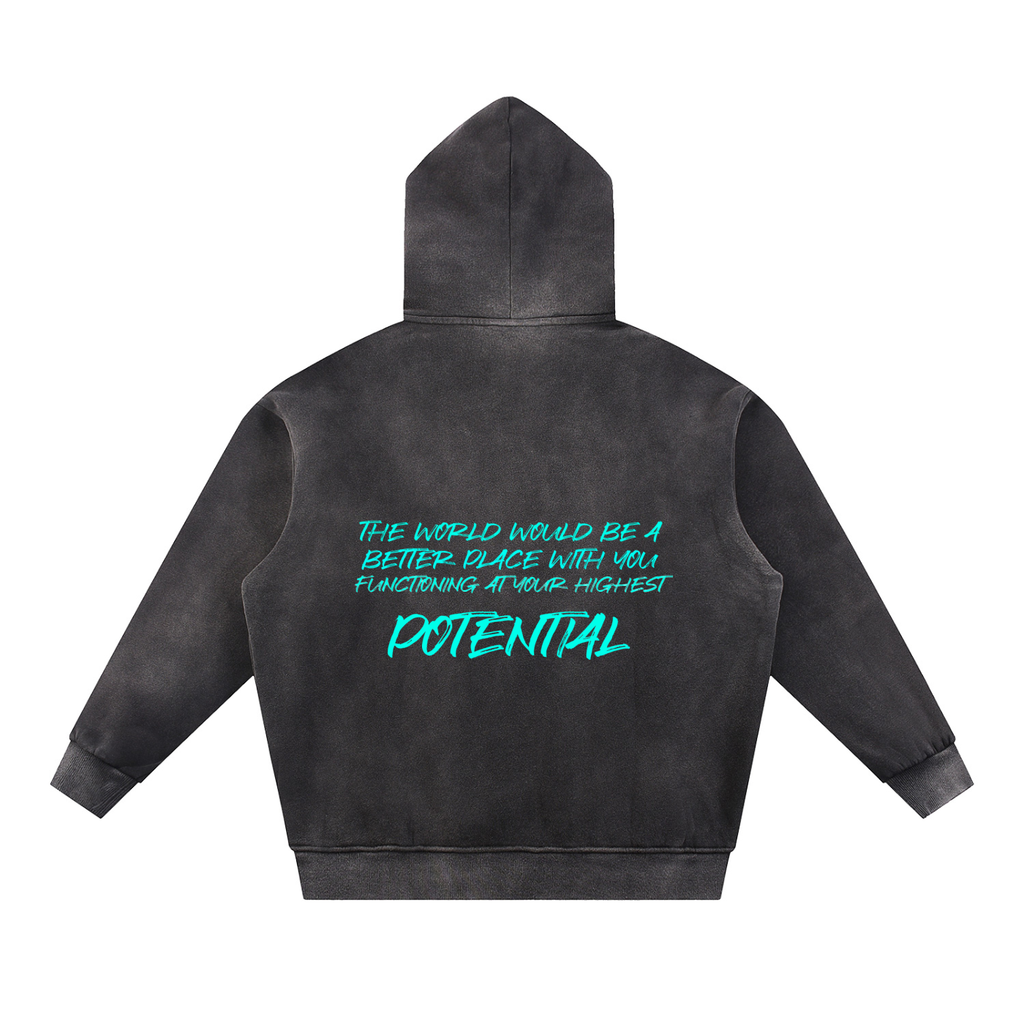 MOTIV8 - Sun Fade Contrast Tape Fleece Hoodie