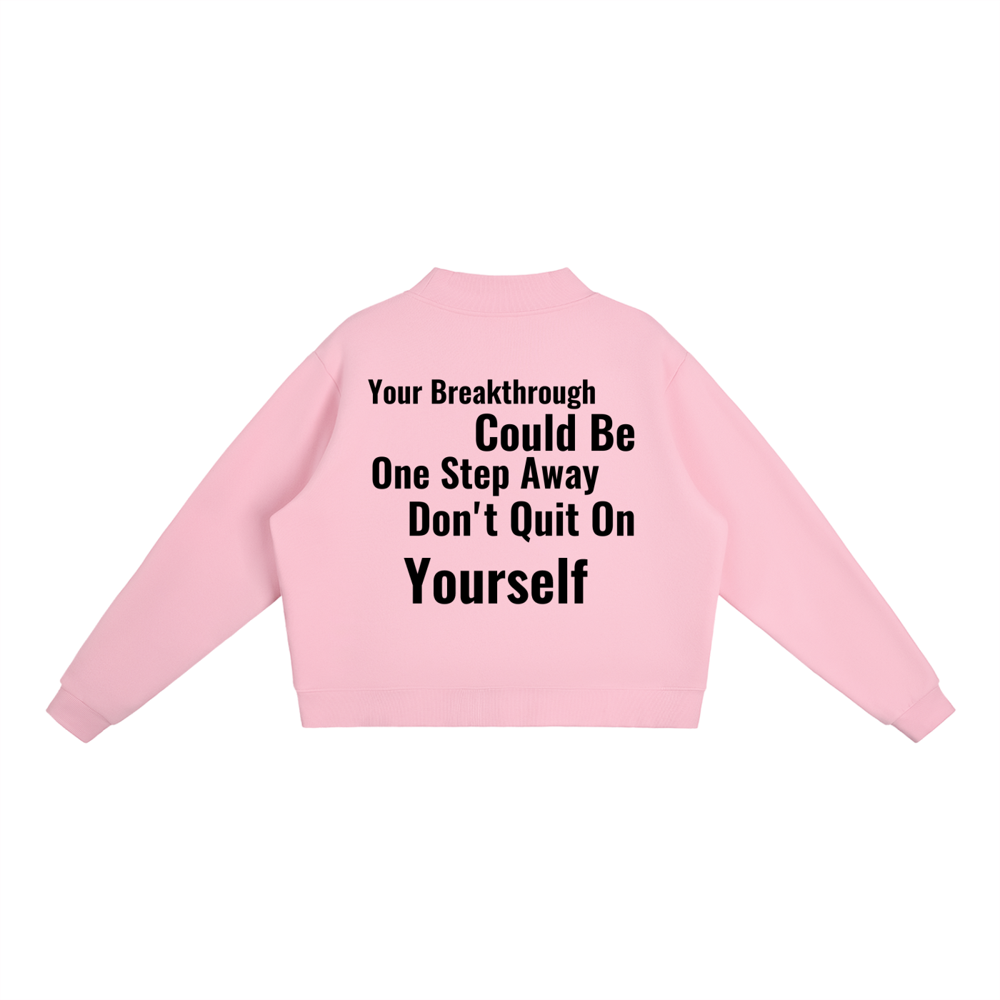 Essential Fleece Mock-Neck Crew Sweatshirt