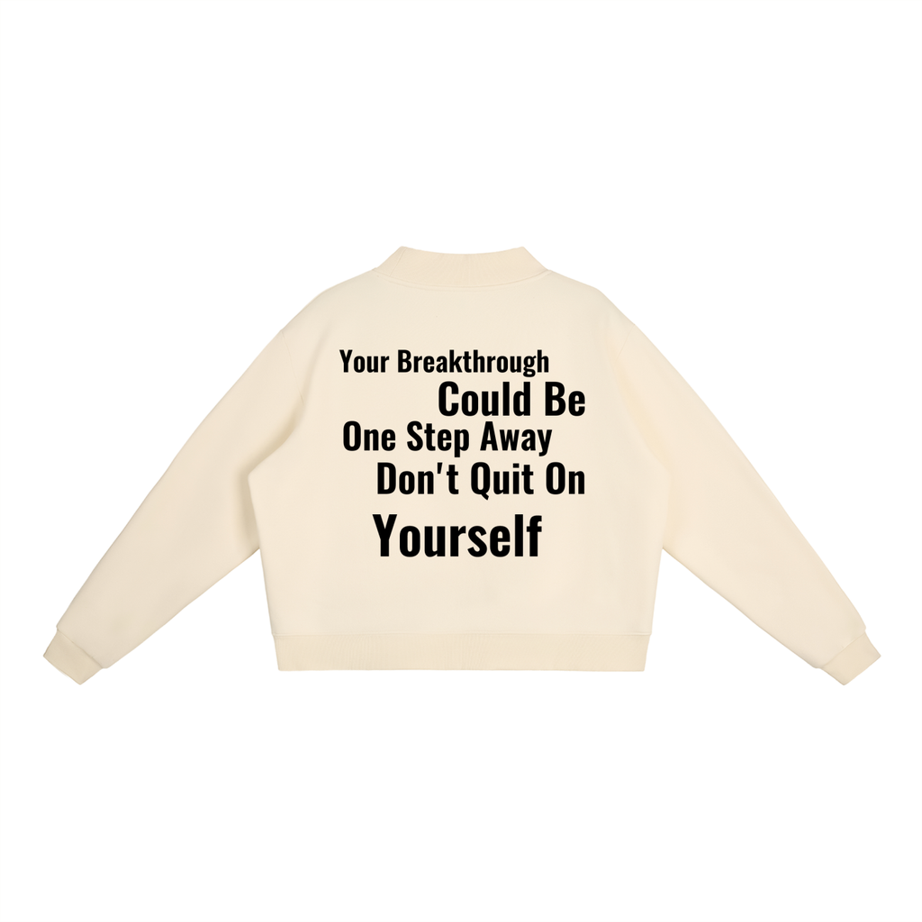 Essential Fleece Mock-Neck Crew Sweatshirt