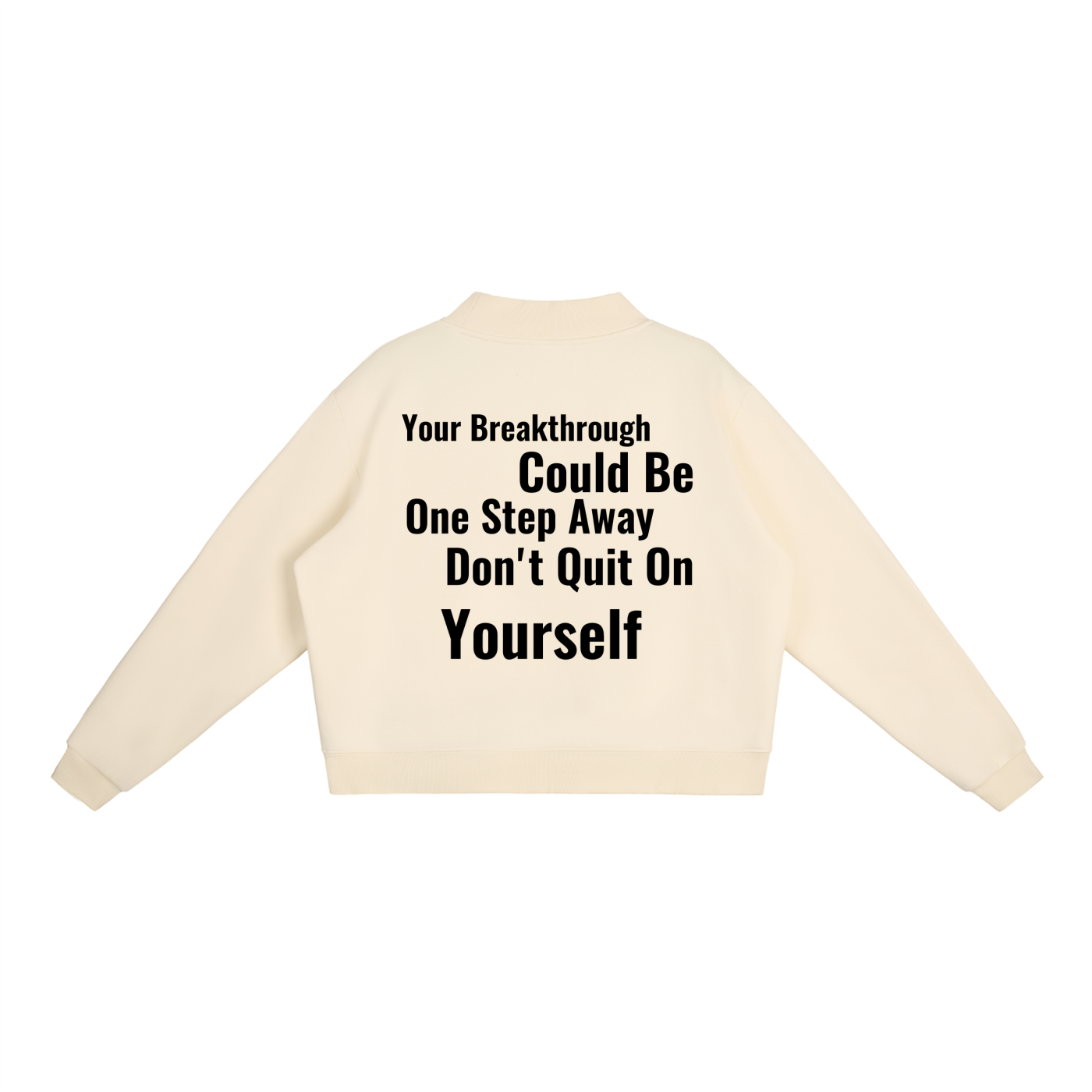 Essential Fleece Mock-Neck Crew Sweatshirt