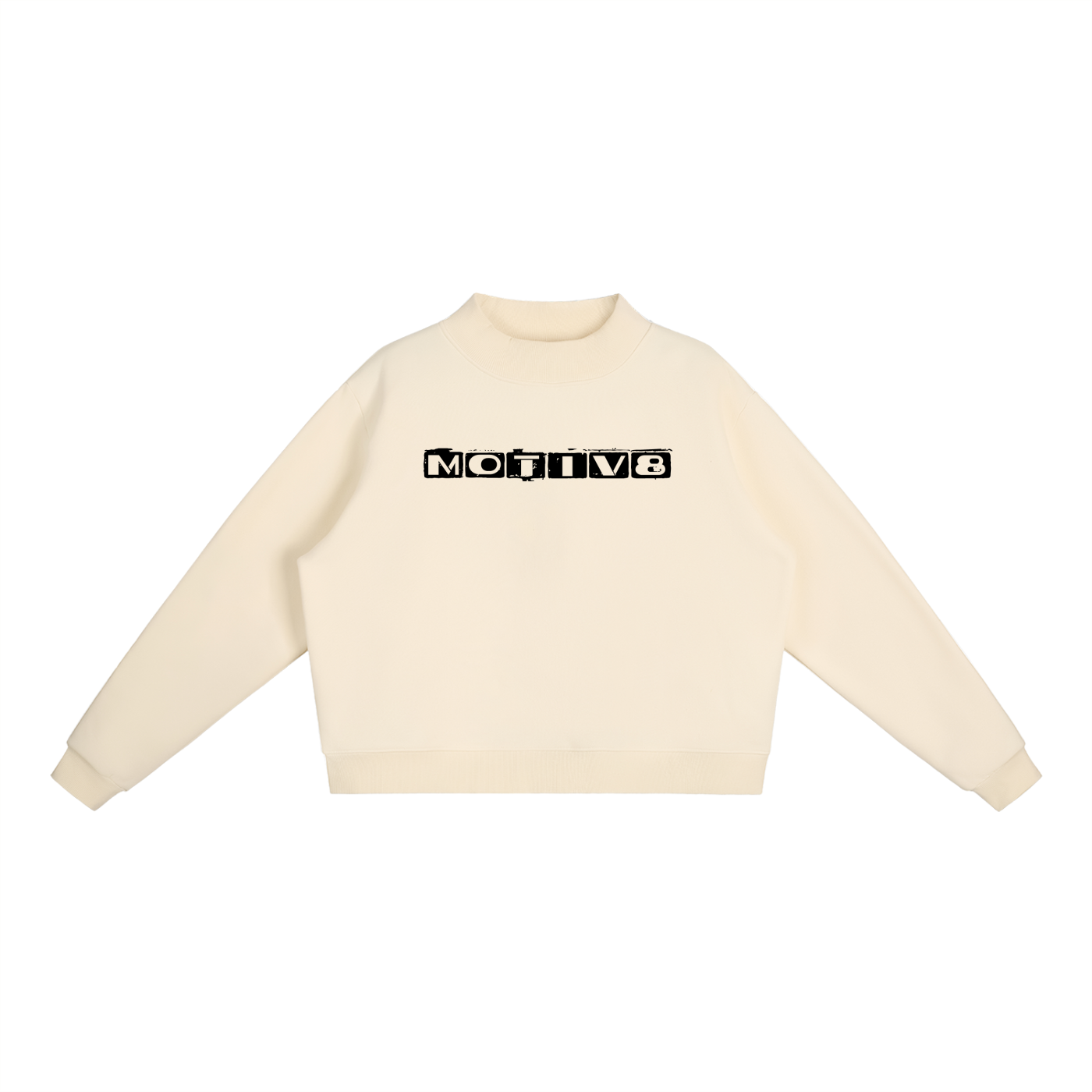 Essential Fleece Mock-Neck Crew Sweatshirt