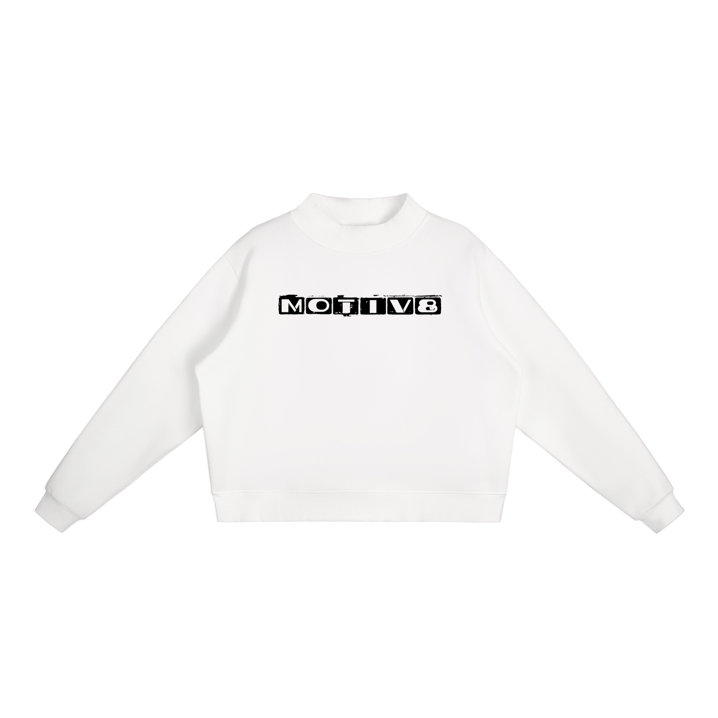Essential Fleece Mock-Neck Crew Sweatshirt