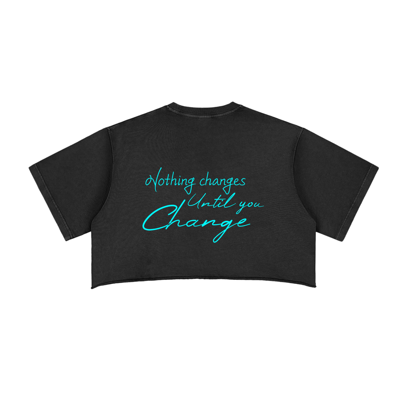 Women’s Snow Washed Raw Edge Crop Top